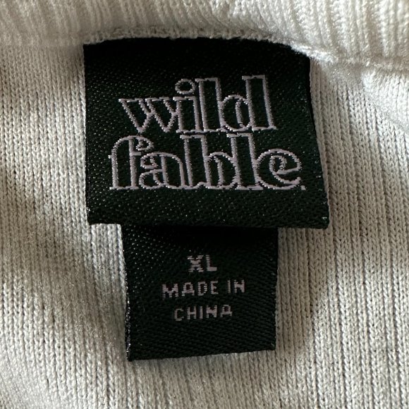 Wild Fable White Knit Bodysuit w/Ruffle Detailing - Picture 7 of 7